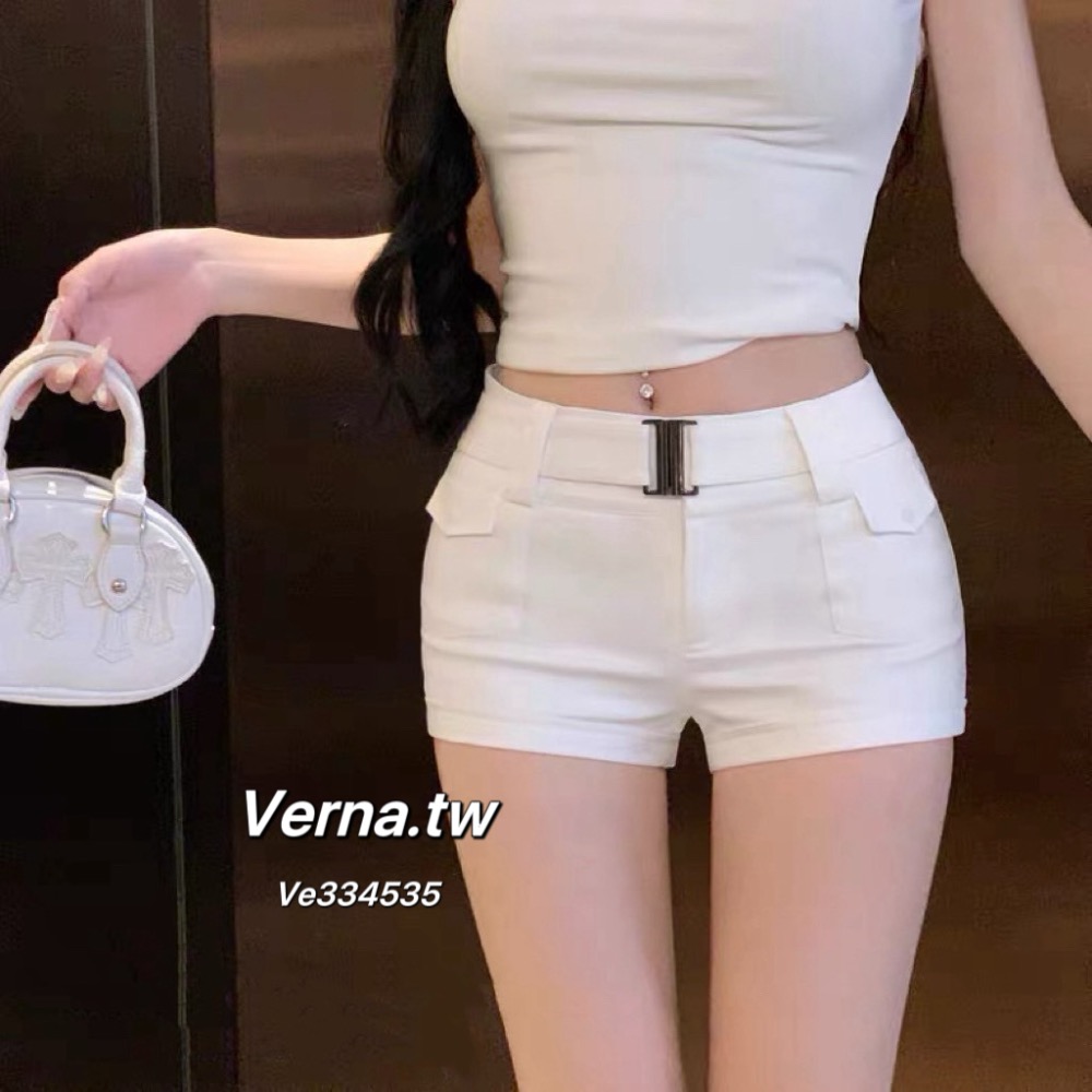 比例神褲✨質感腰封造型短褲-細節圖2