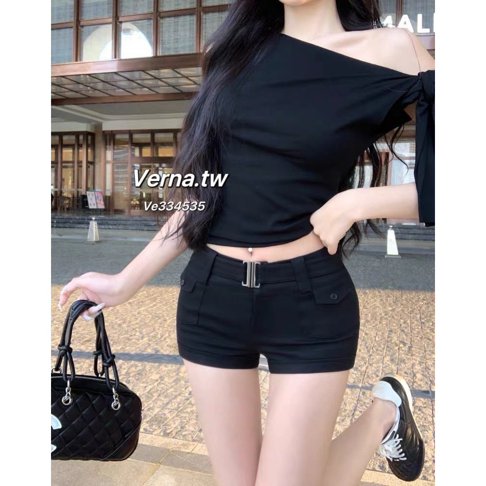 比例神褲✨質感腰封造型短褲-細節圖5