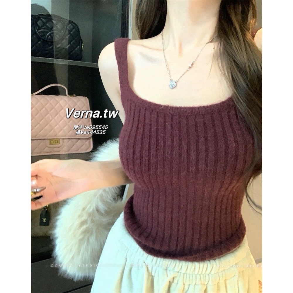 韓系復古🍂拉鍊外套x背心x長褲三件套-細節圖7