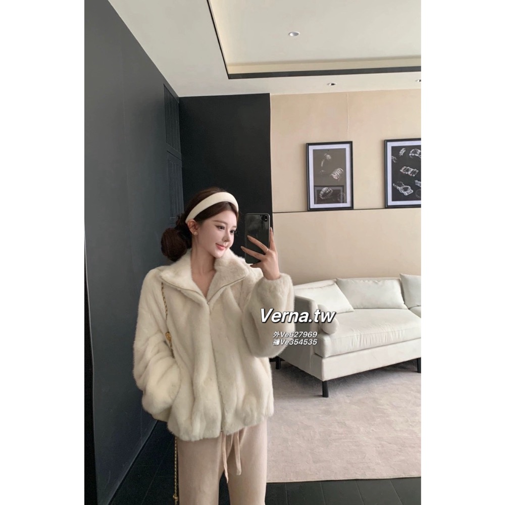 奶香微光🩶氣質毛毛外套x長褲套裝-細節圖4