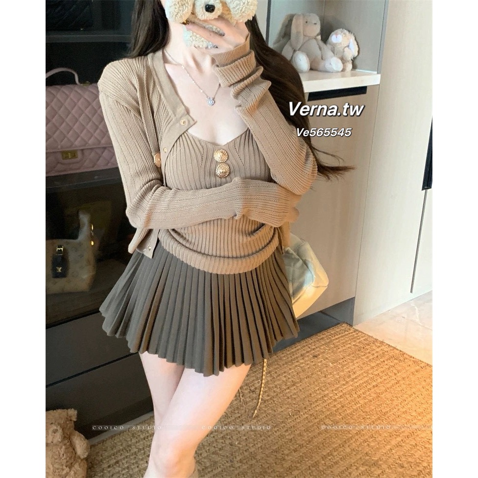 氣質心機🤍 金屬扣外套x吊帶背心兩件套-細節圖8