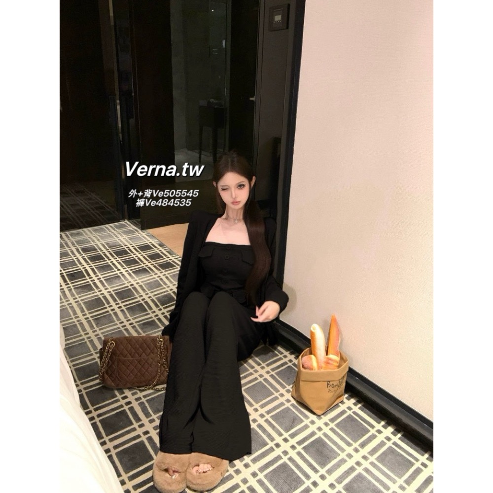 暖糯燕麥香🌾  外套x平口背心x長褲三件套裝-細節圖11