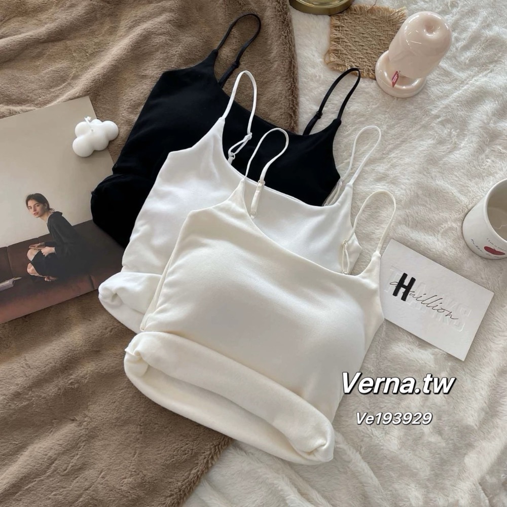 百搭配備🤍磨毛加厚保暖吊帶背心-細節圖2