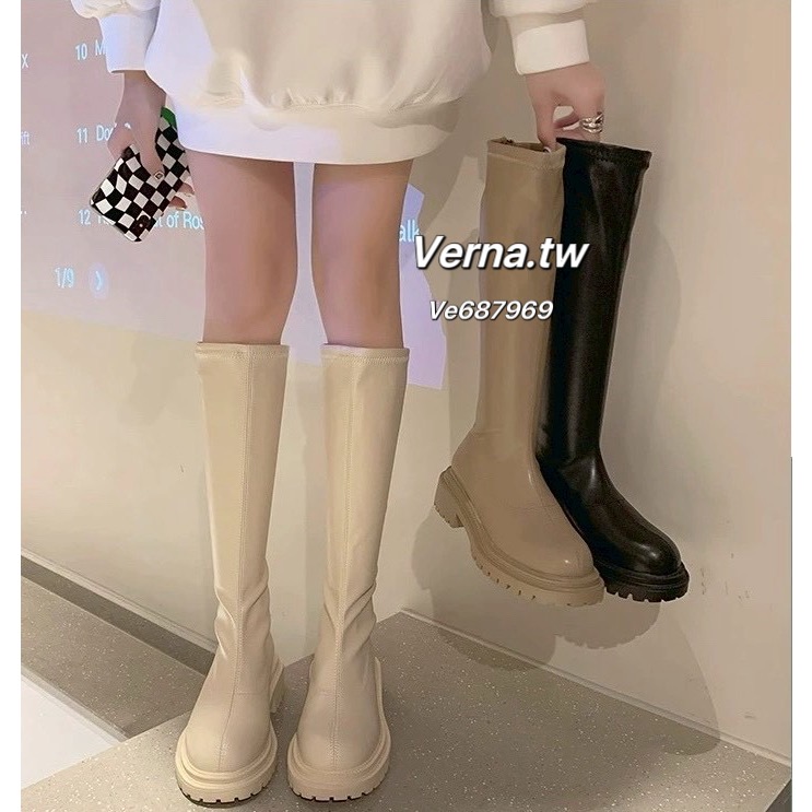 韓系輪廓踩底長靴 👢-細節圖2