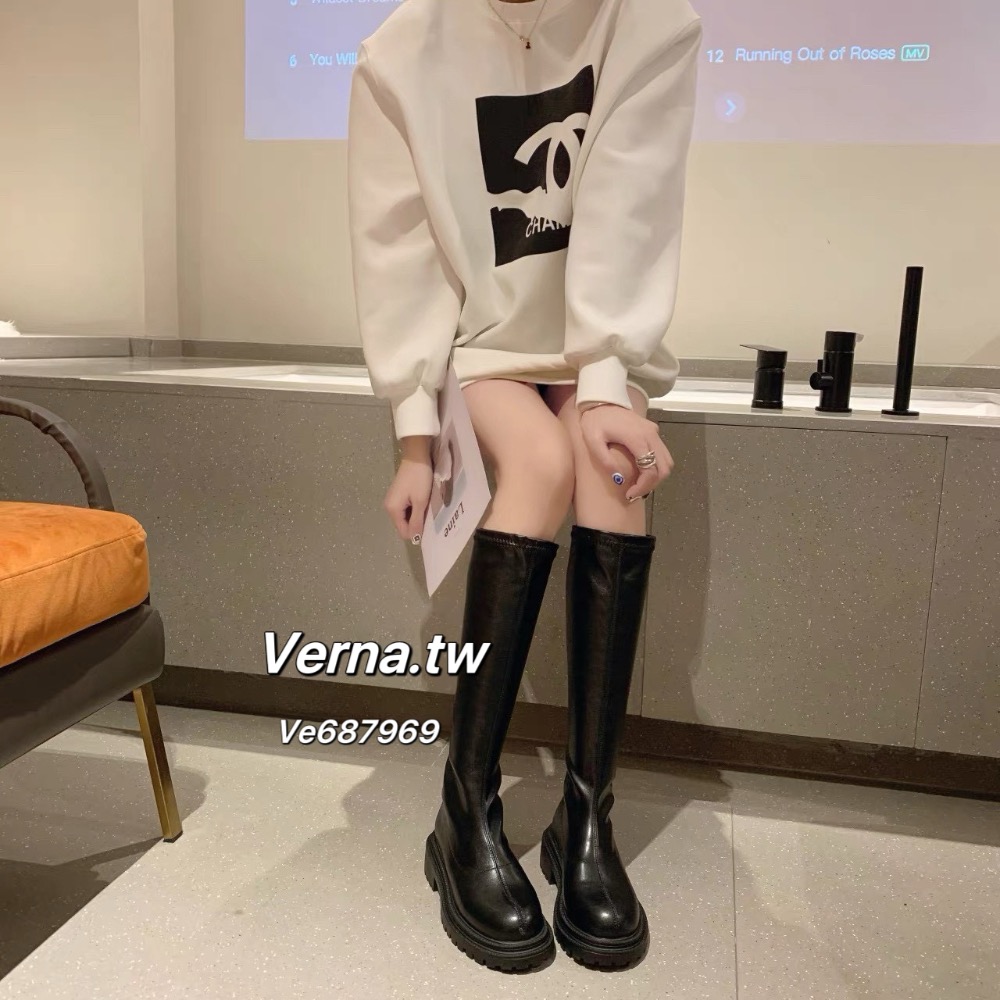 韓系輪廓踩底長靴 👢-細節圖5
