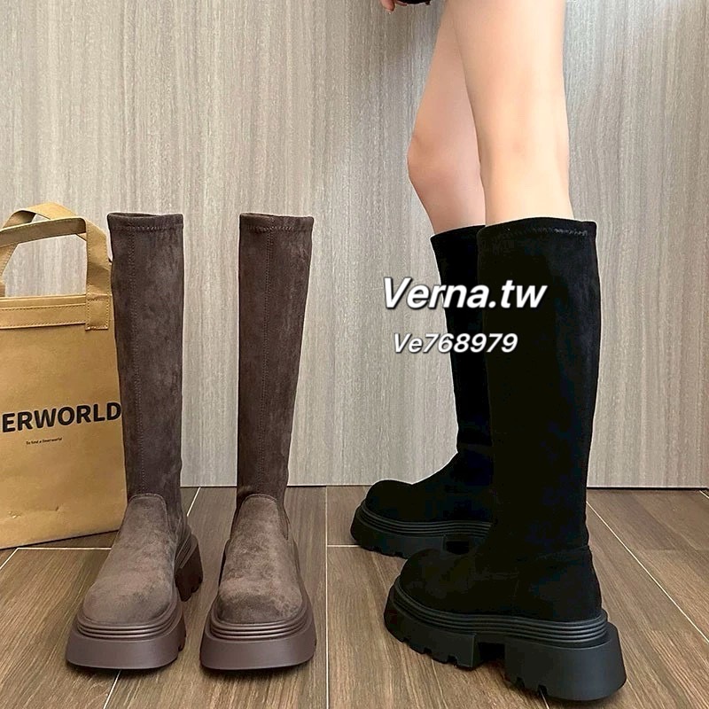 高級麂皮感質感長靴🩶-細節圖2