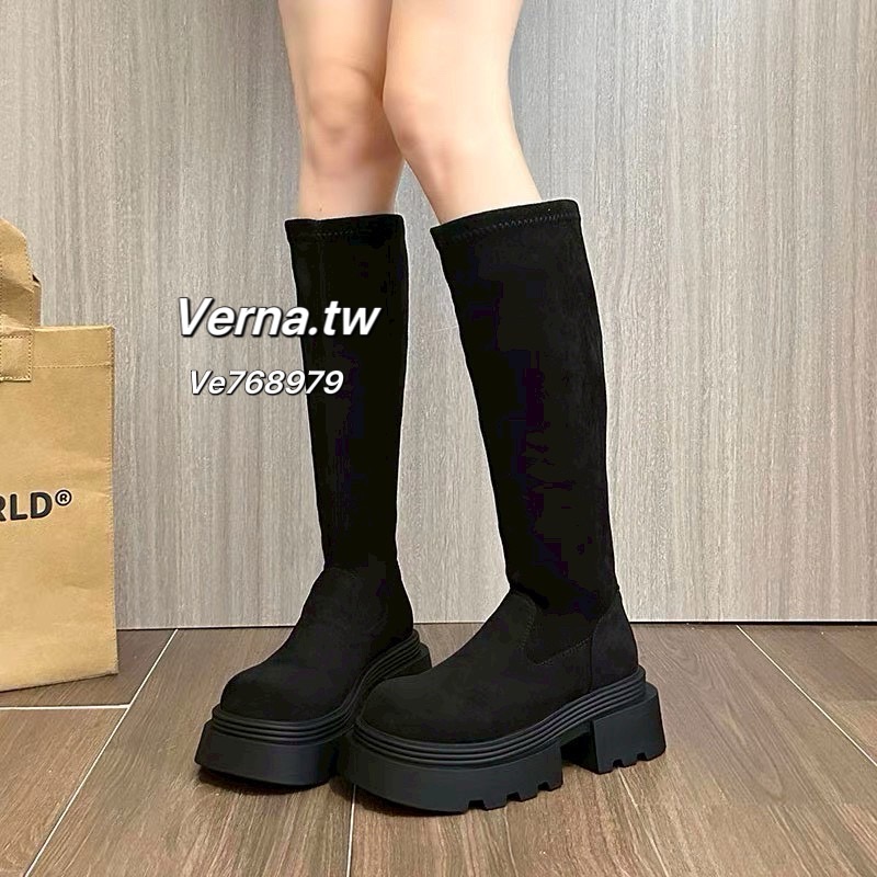 高級麂皮感質感長靴🩶-細節圖4