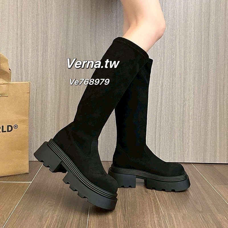 高級麂皮感質感長靴🩶-細節圖5