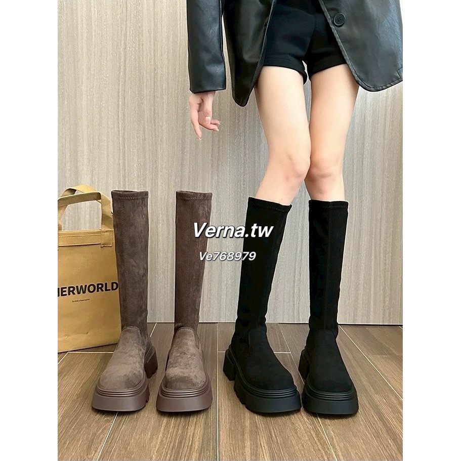 高級麂皮感質感長靴🩶-細節圖7