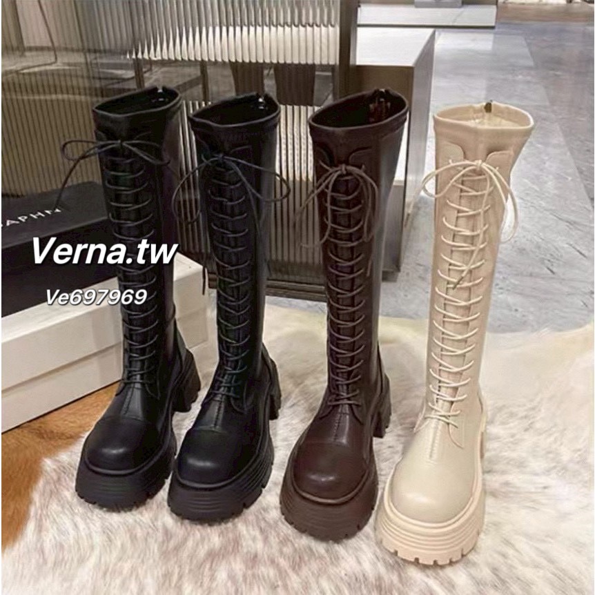 辣感綁帶厚底長靴🌶️-細節圖2