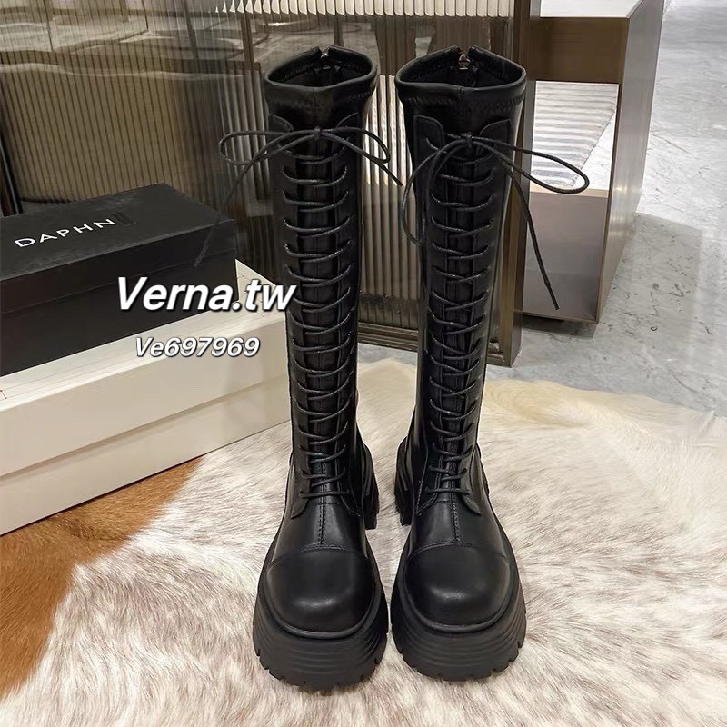 辣感綁帶厚底長靴🌶️-細節圖6