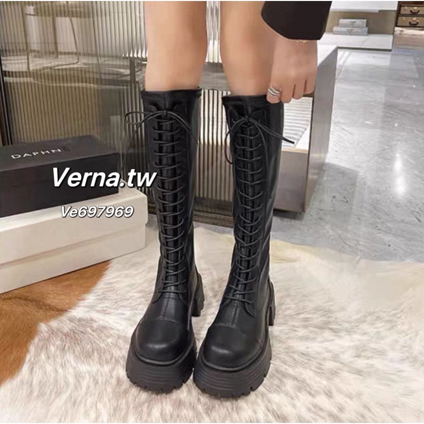 辣感綁帶厚底長靴🌶️-細節圖7