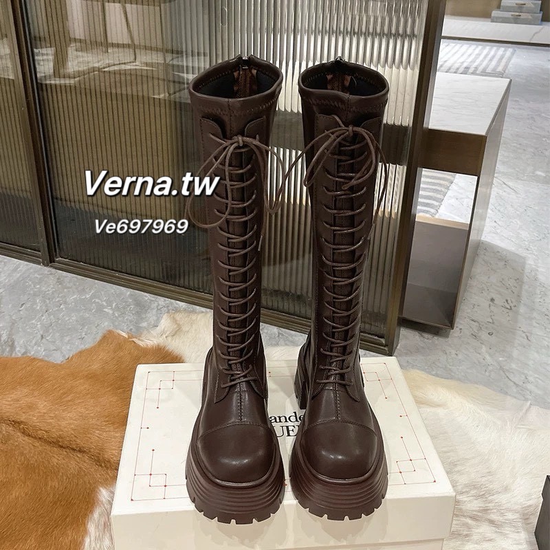 辣感綁帶厚底長靴🌶️-細節圖8