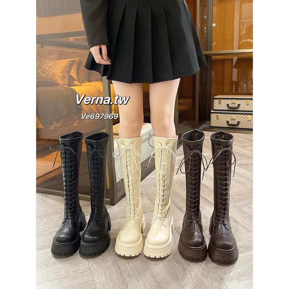辣感綁帶厚底長靴🌶️-細節圖10