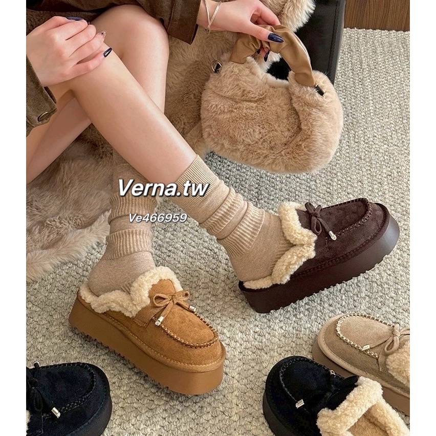 暖絨奶油厚底毛毛拖鞋🍩-細節圖2