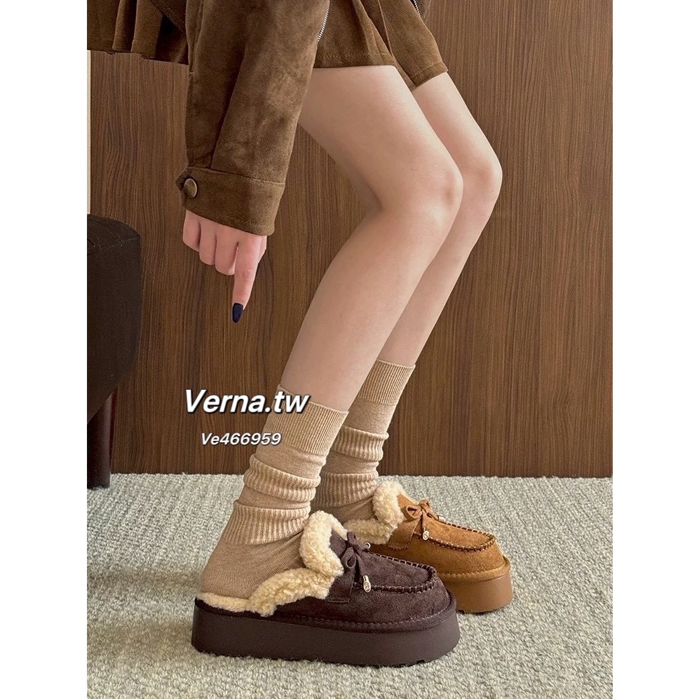 暖絨奶油厚底毛毛拖鞋🍩-細節圖3