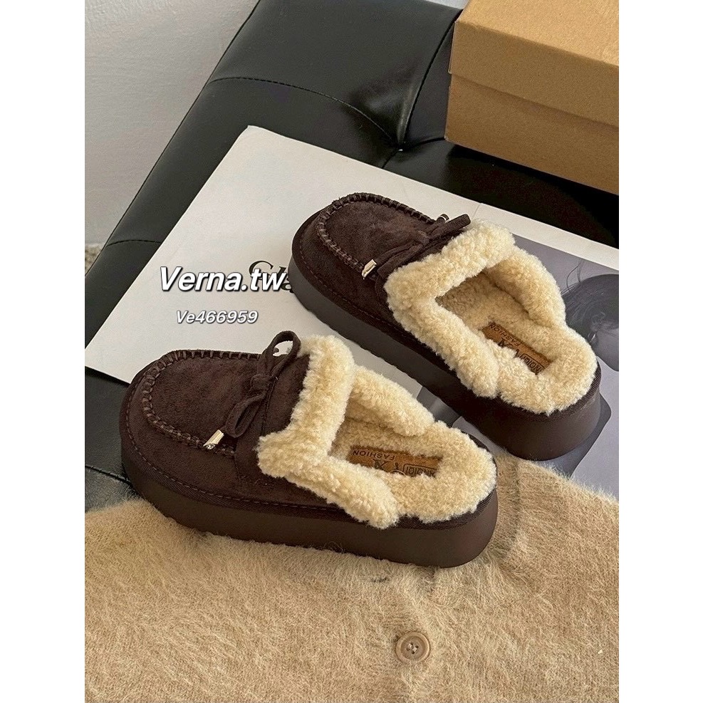 暖絨奶油厚底毛毛拖鞋🍩-細節圖7