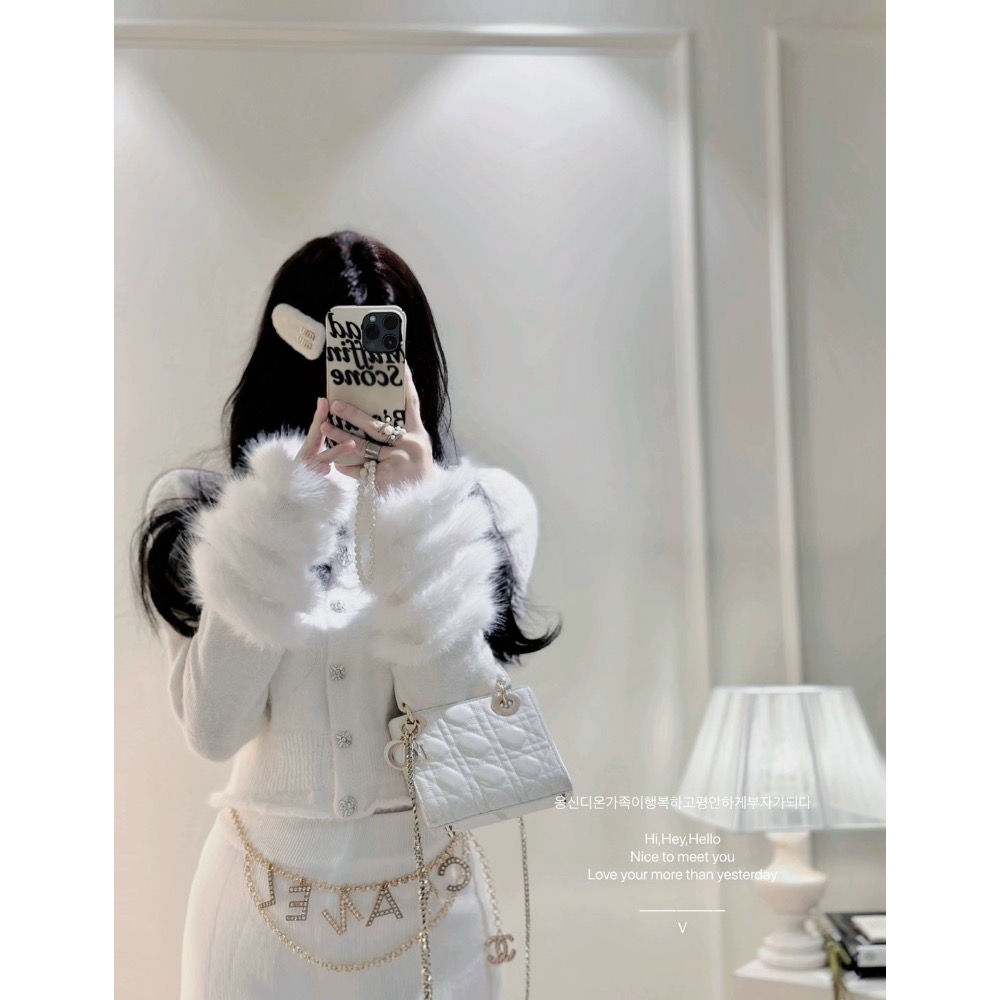 韓國高訂款🤍 溫柔奶白針織毛上衣x長褲套裝-細節圖5