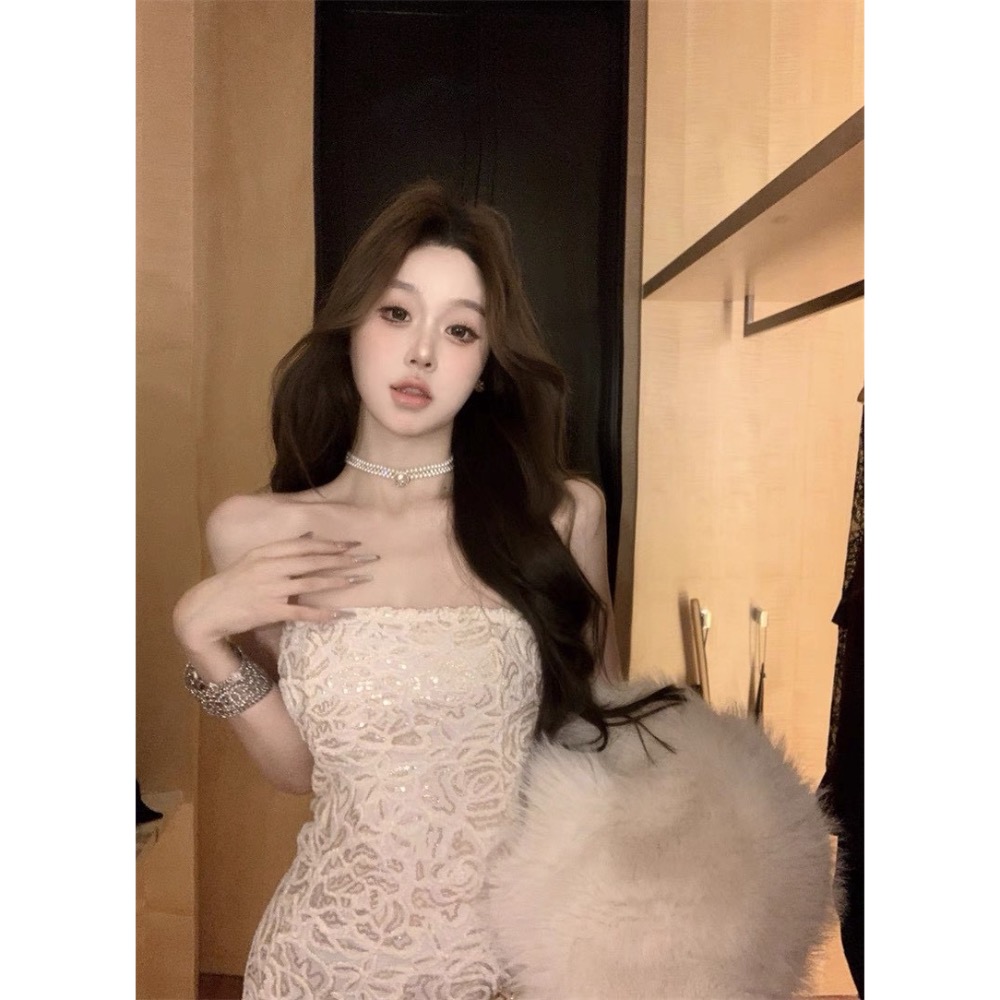 高訂花紋🤍party連身裙-細節圖4