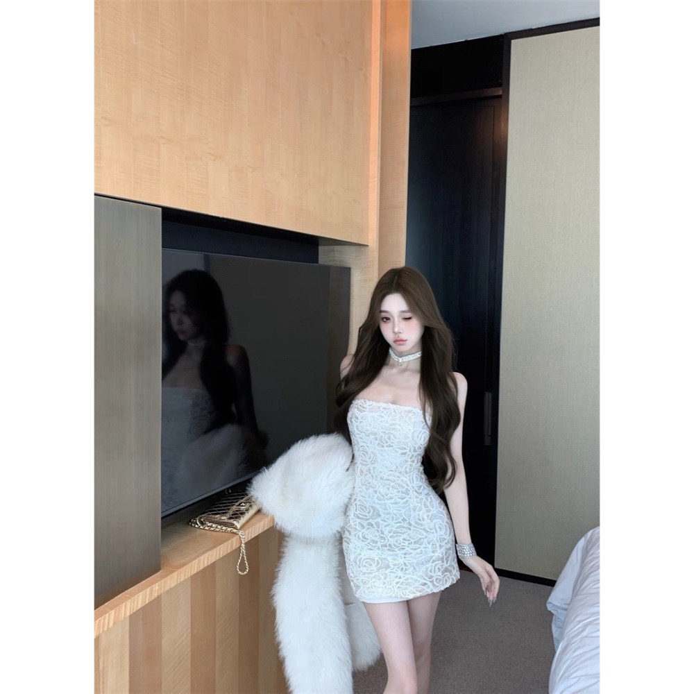 高訂花紋🤍party連身裙-細節圖5