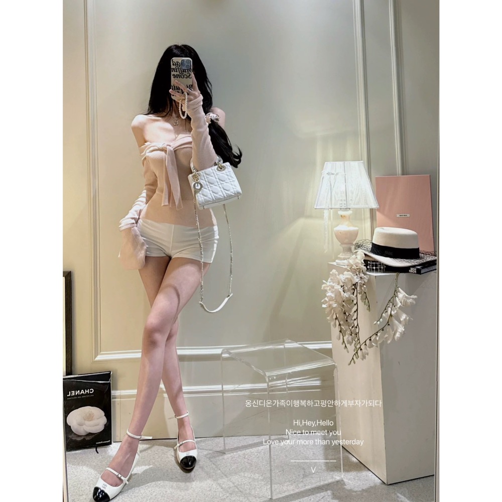 春季新品 無人區玫瑰🌹韓國訂製一字肩上衣-細節圖2