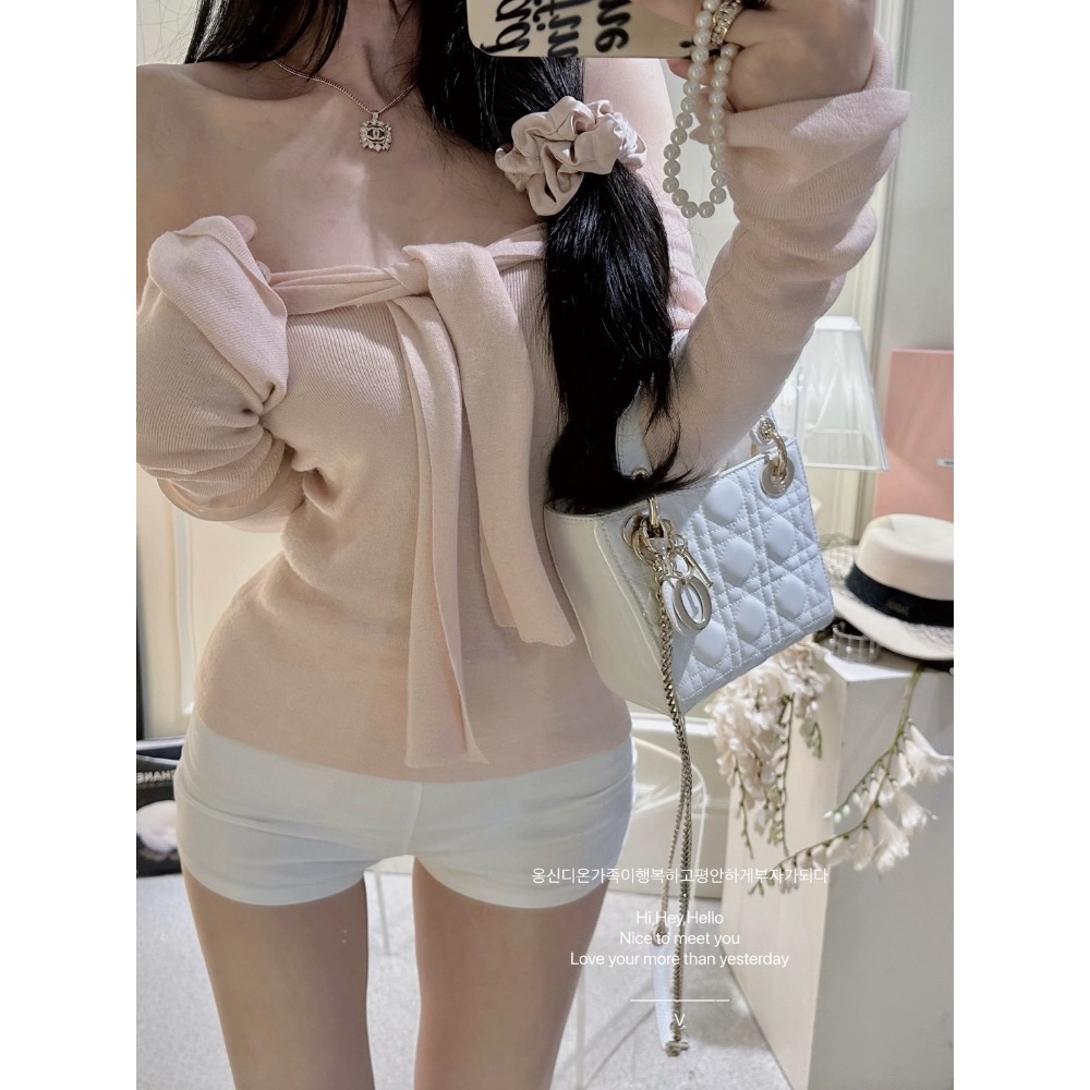 春季新品 無人區玫瑰🌹韓國訂製一字肩上衣-細節圖4