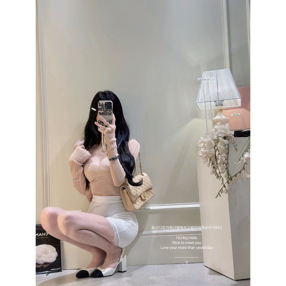 春季新品 首爾女友🩷針織兩件套+短裙套裝-細節圖4