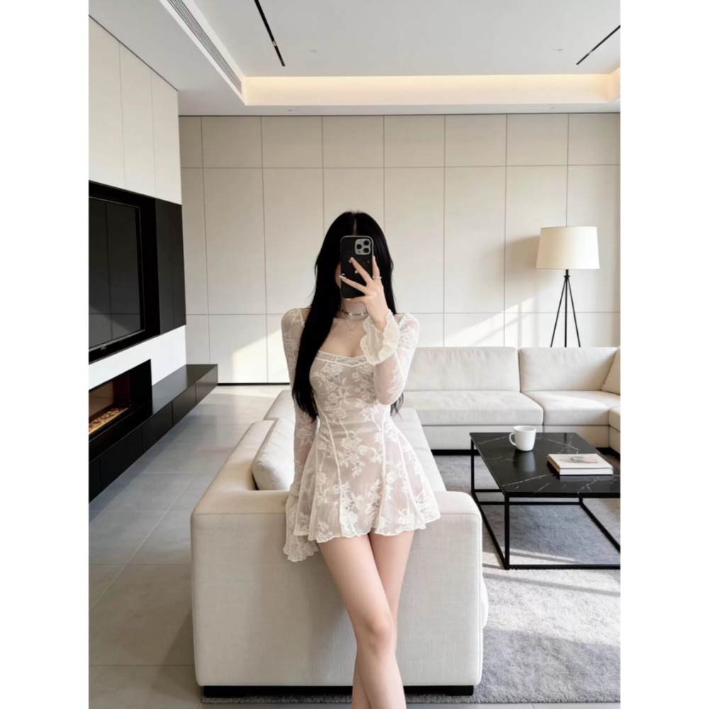 雙生美神🪽重工蕾絲連身裙-細節圖4