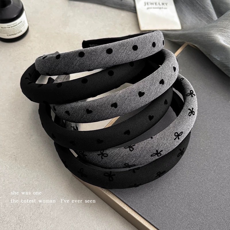 氣質黑灰調髮箍-細節圖2