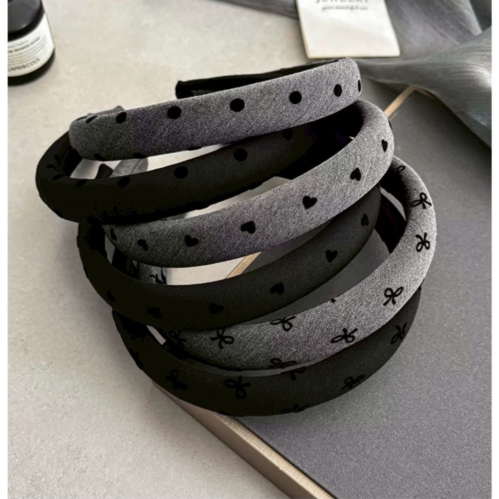 氣質黑灰調髮箍-細節圖4