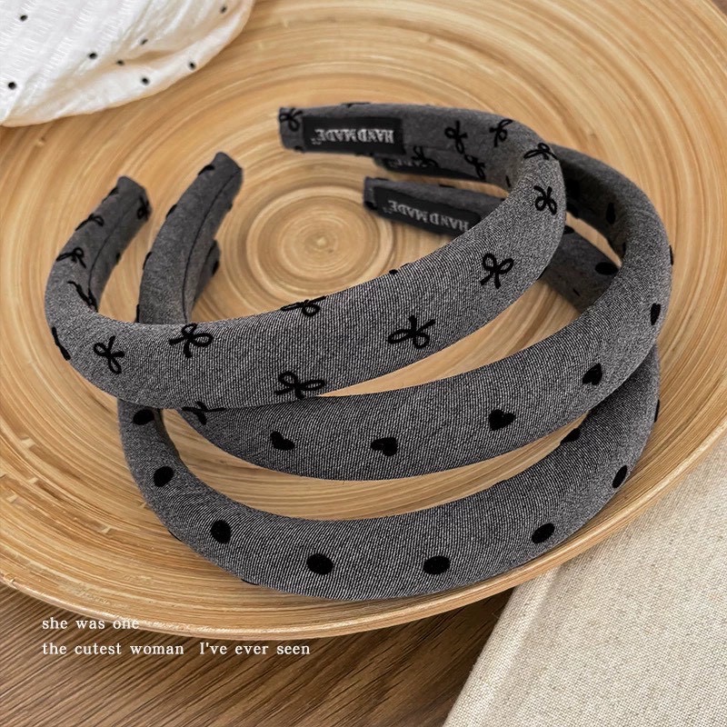 氣質黑灰調髮箍-細節圖5