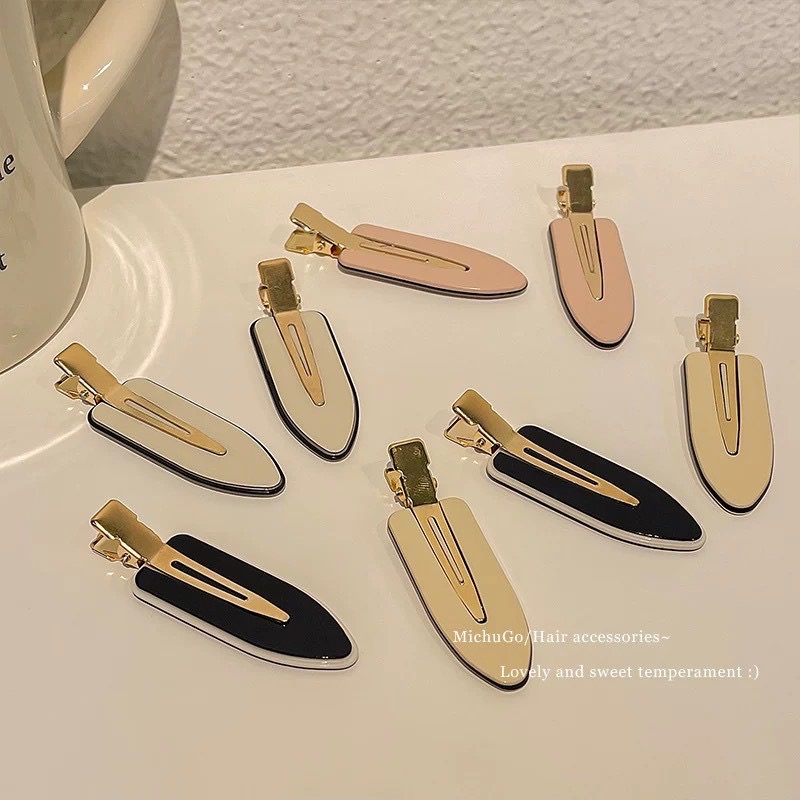 復古無痕瀏海髮夾四件套-細節圖2
