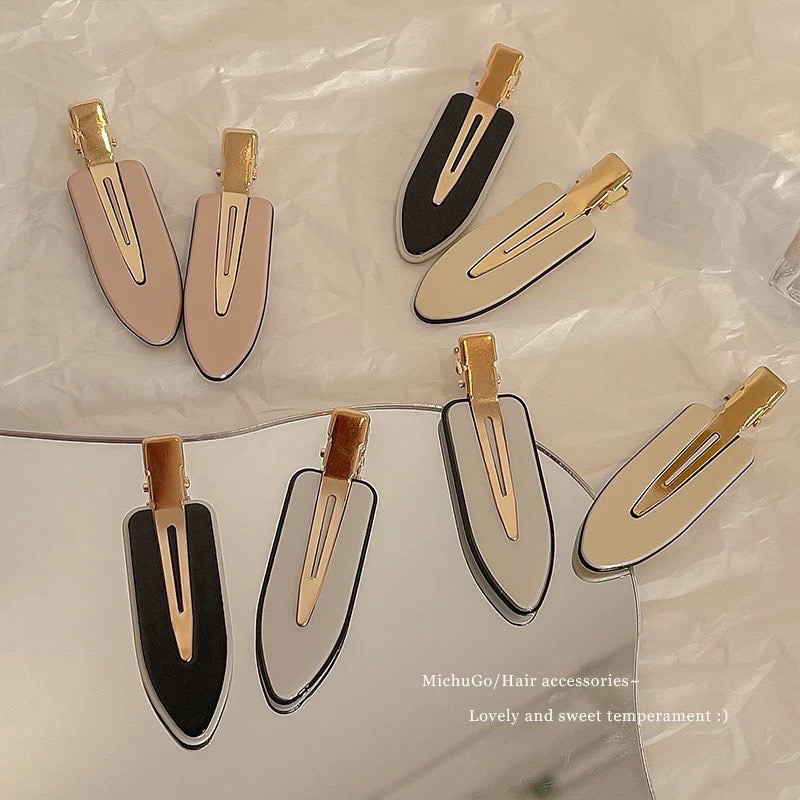 復古無痕瀏海髮夾四件套-細節圖3