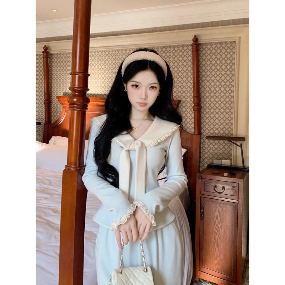 奶甜初戀感🤍蝴蝶結氣質套裝-細節圖3