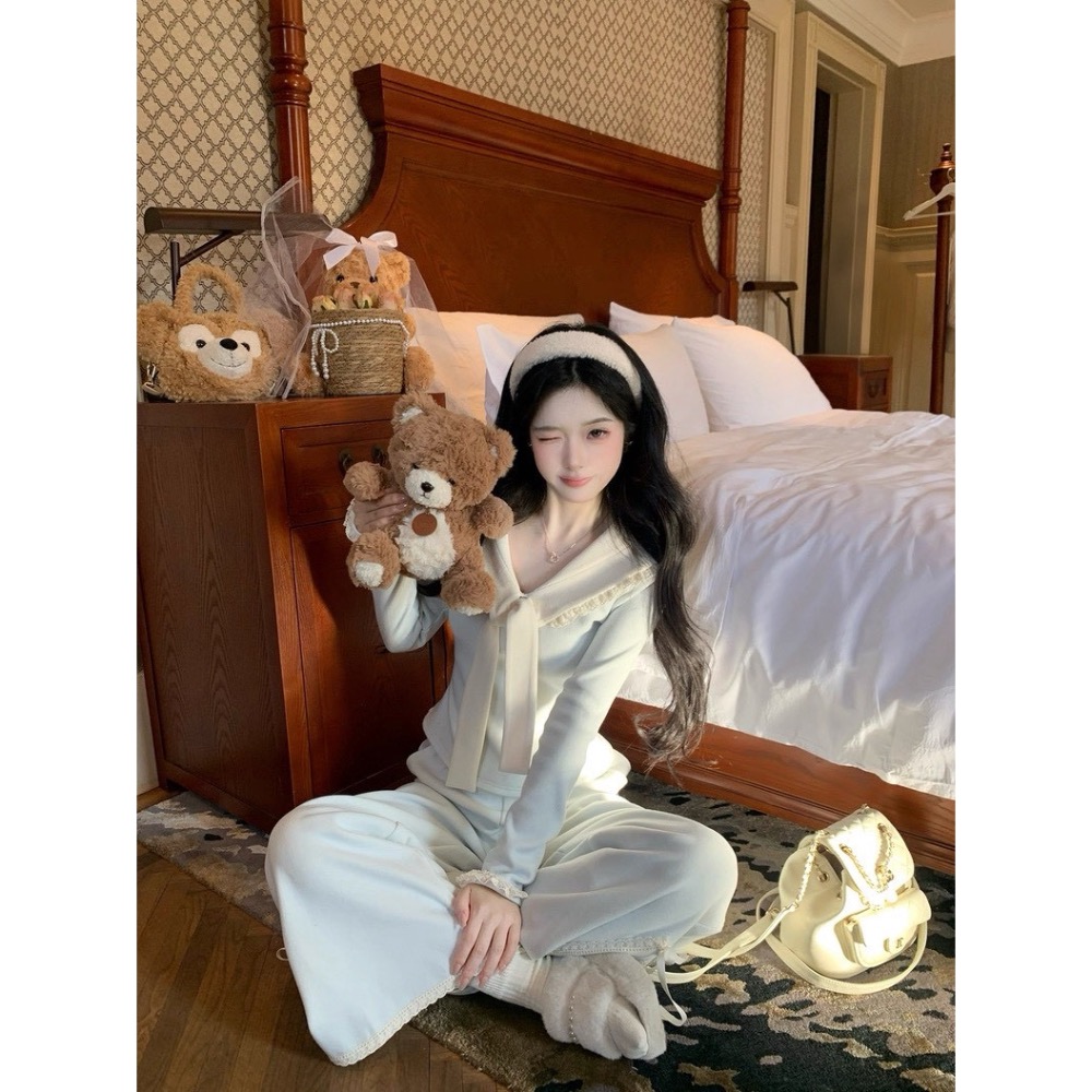 奶甜初戀感🤍蝴蝶結氣質套裝-細節圖4