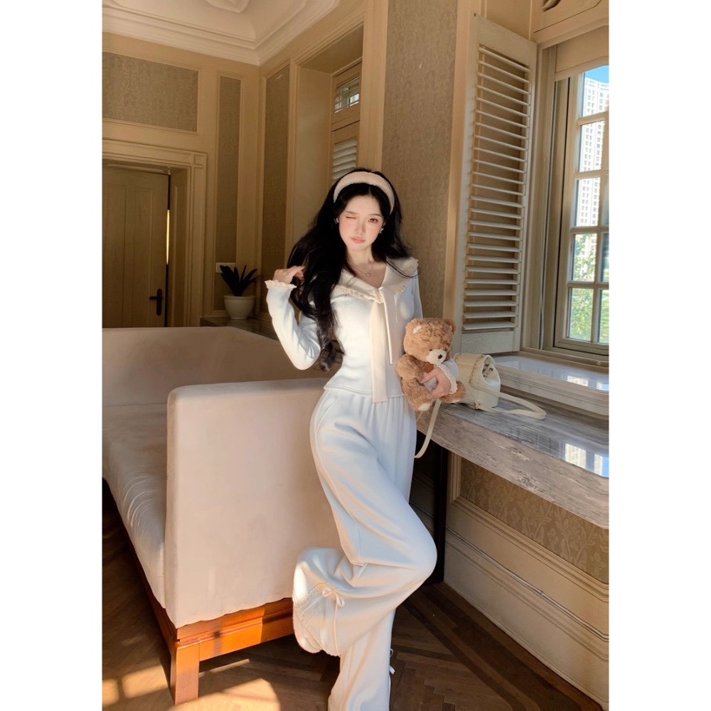 奶甜初戀感🤍蝴蝶結氣質套裝-細節圖5