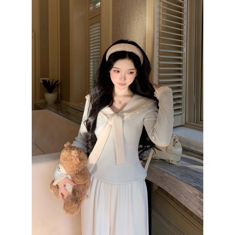 奶甜初戀感🤍蝴蝶結氣質套裝-細節圖6