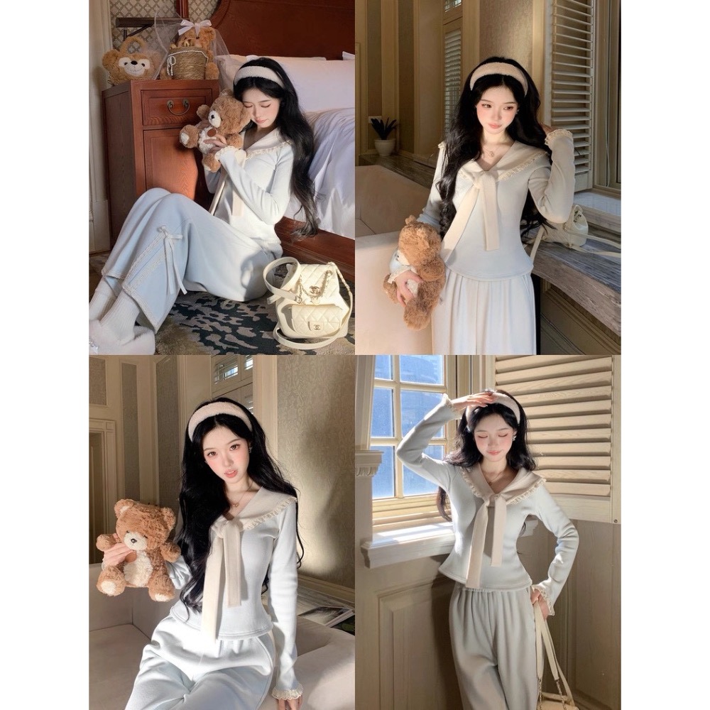 奶甜初戀感🤍蝴蝶結氣質套裝-細節圖9