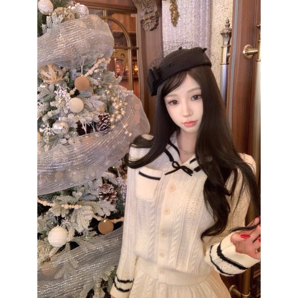 奶油學院風針織套裝🏫-細節圖4