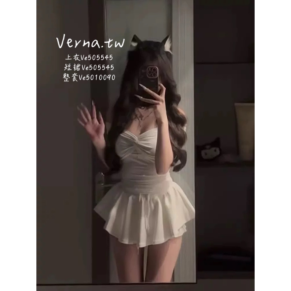 【小野貓】 純欲桃心背心+短裙-細節圖3