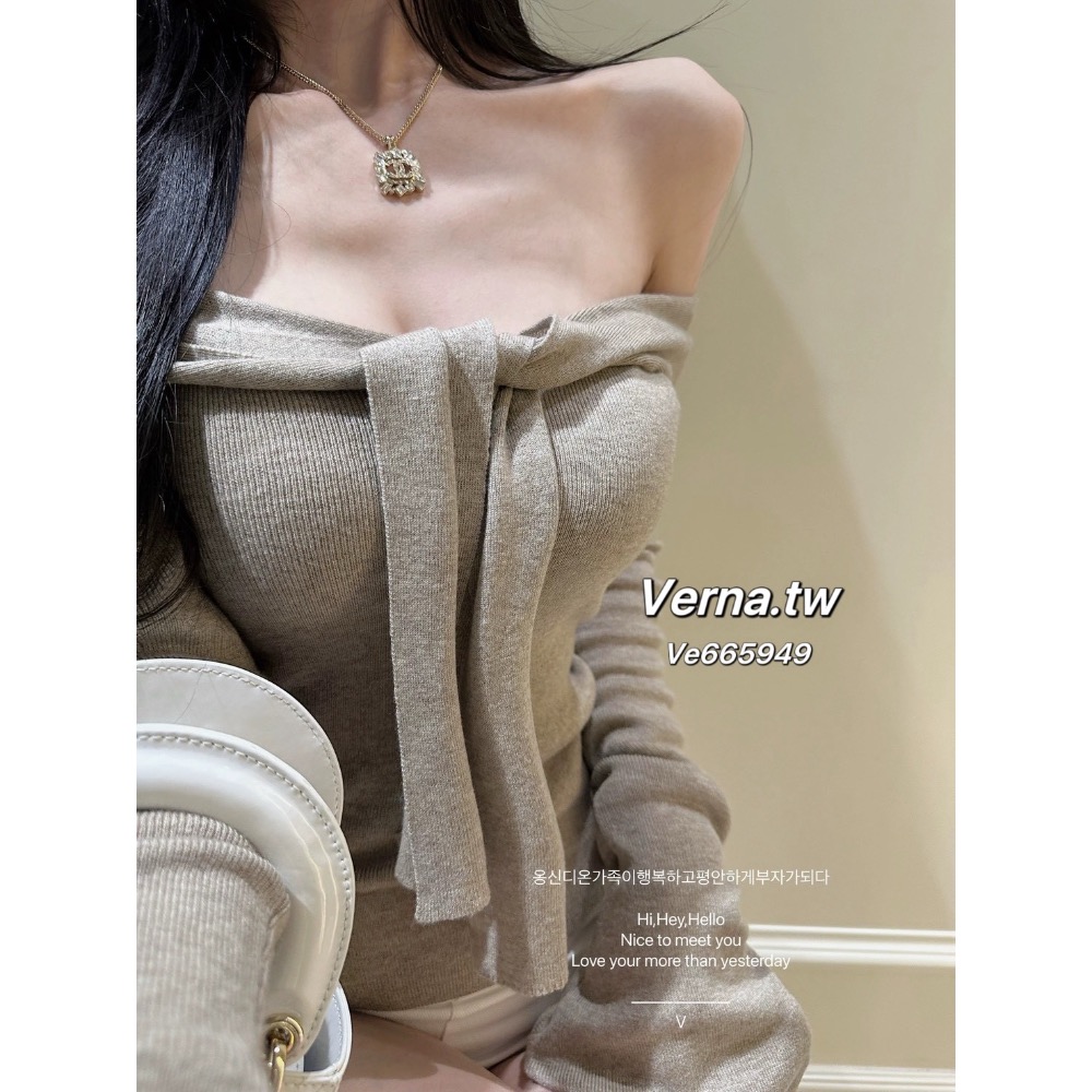 現貨 無人區玫瑰🌹韓國訂製一字肩上衣-細節圖2