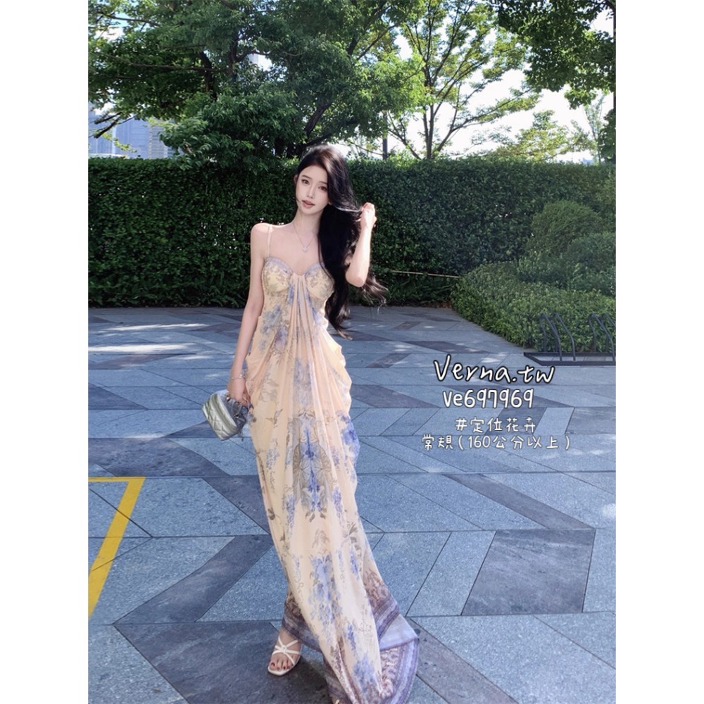 海島假期‘𝓑𝓮𝓪𝓬𝓱 𝓐𝓷𝓰𝓮𝓵 🤍仙氣連身裙 度假洋裝 顯瘦飄逸 沙灘穿搭-細節圖6