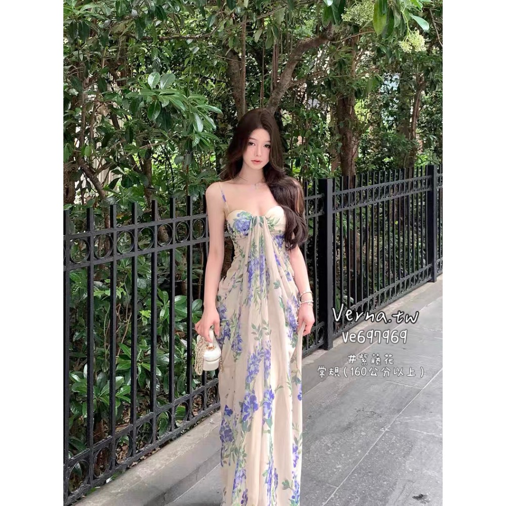 海島假期‘𝓑𝓮𝓪𝓬𝓱 𝓐𝓷𝓰𝓮𝓵 🤍仙氣連身裙 度假洋裝 顯瘦飄逸 沙灘穿搭-細節圖8