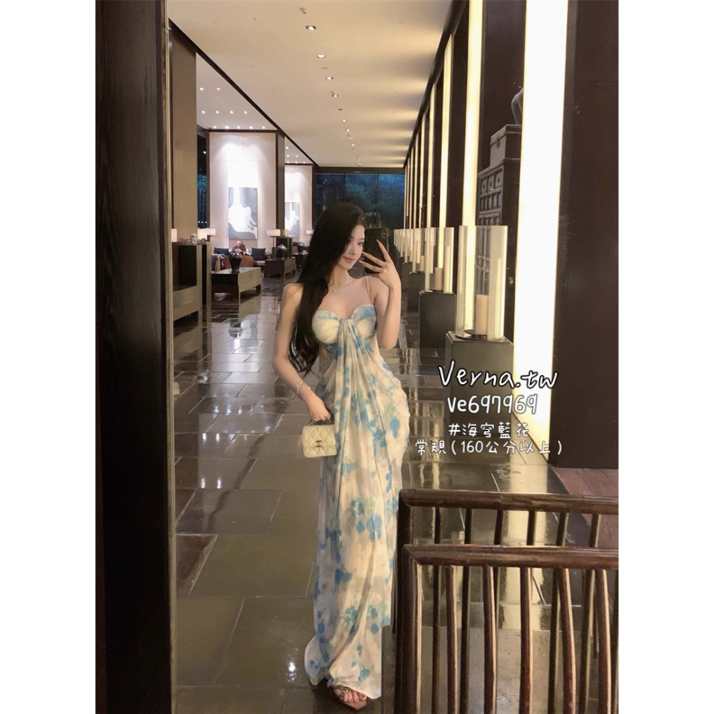 海島假期‘𝓑𝓮𝓪𝓬𝓱 𝓐𝓷𝓰𝓮𝓵 🤍仙氣連身裙 度假洋裝 顯瘦飄逸 沙灘穿搭-規格圖11
