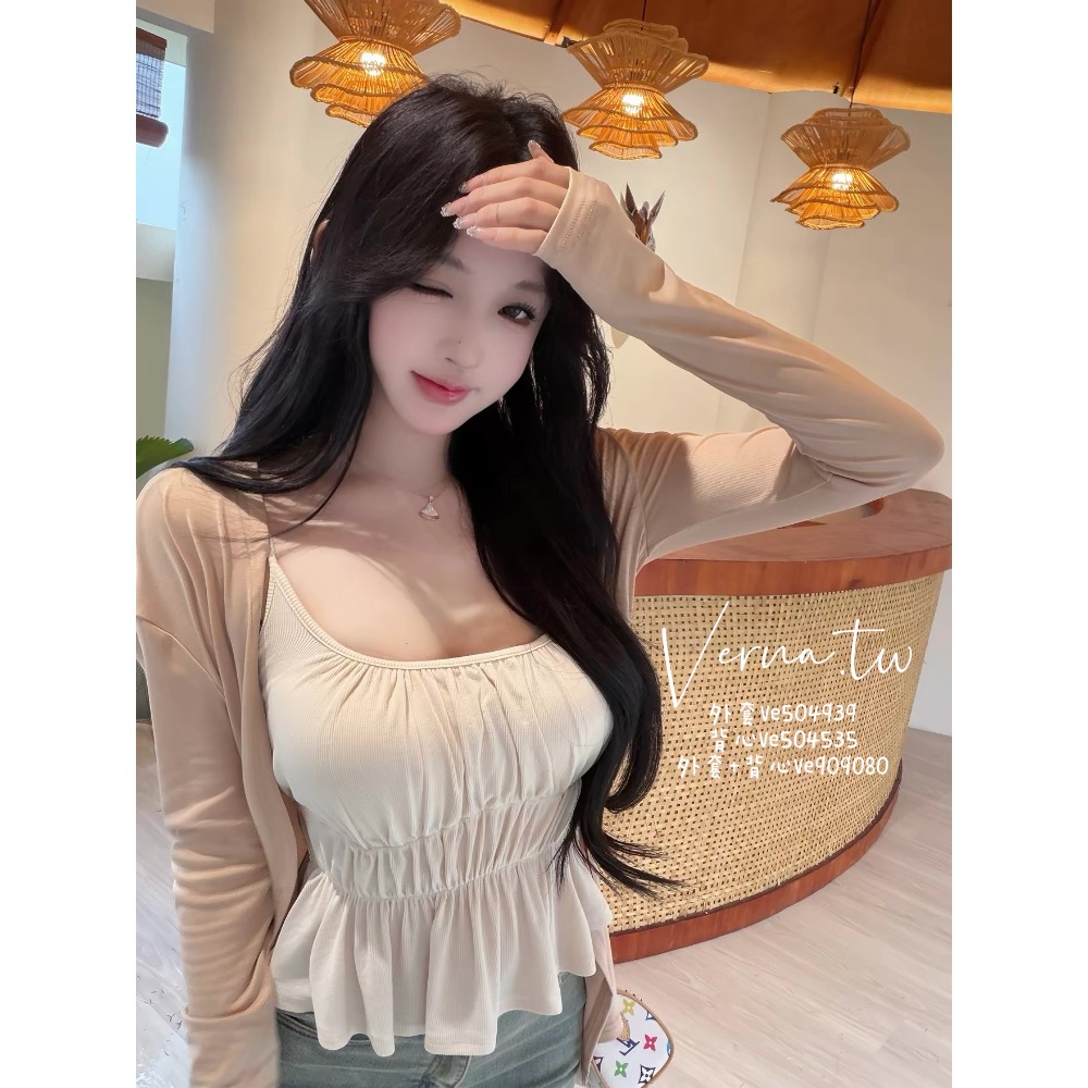 溫柔小姐姐 ‘𝓢𝓸𝓯𝓽 𝓟𝓲𝓷𝓴 🤍 帶胸墊背心+外套-細節圖7