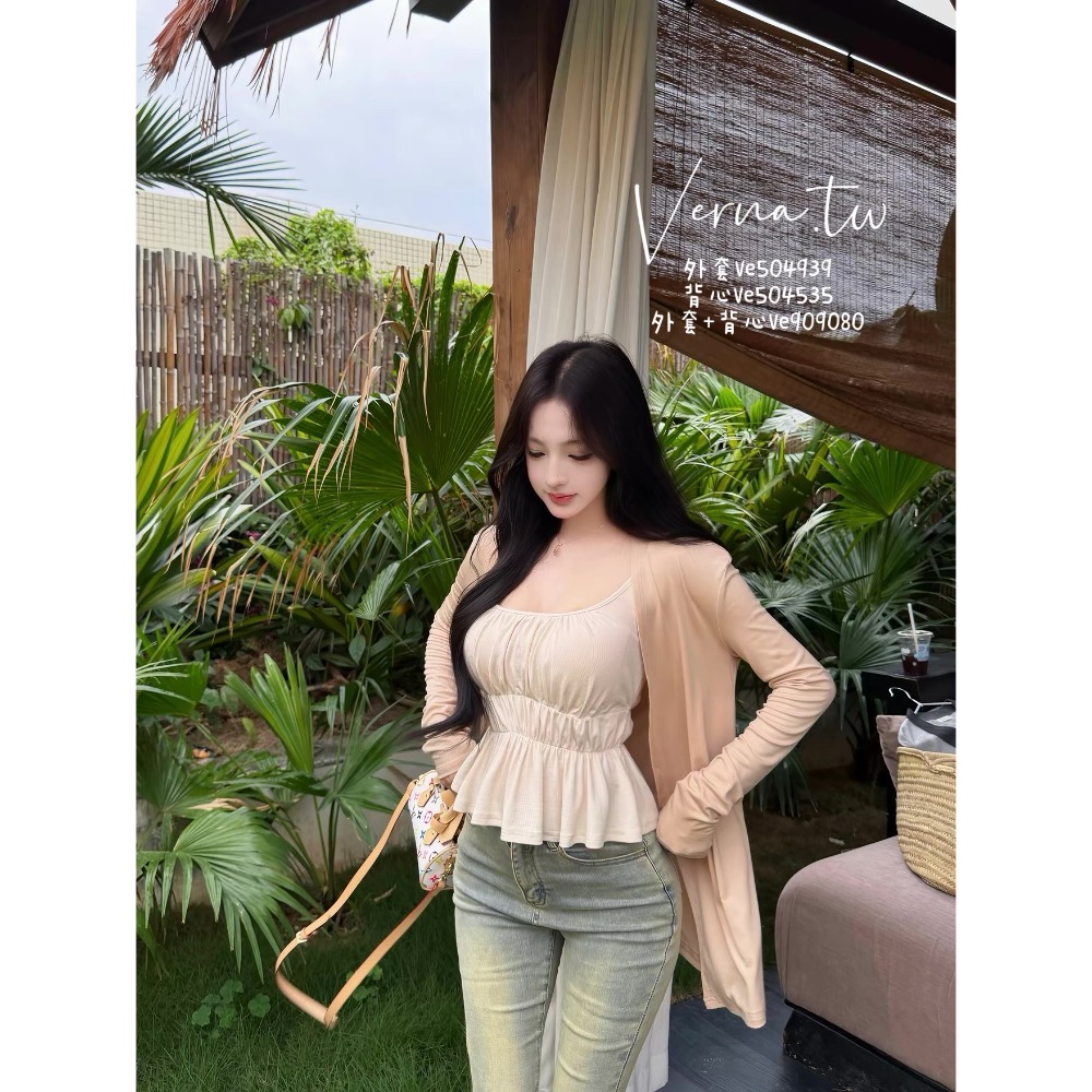 溫柔小姐姐 ‘𝓢𝓸𝓯𝓽 𝓟𝓲𝓷𝓴 🤍 帶胸墊背心+外套-細節圖8