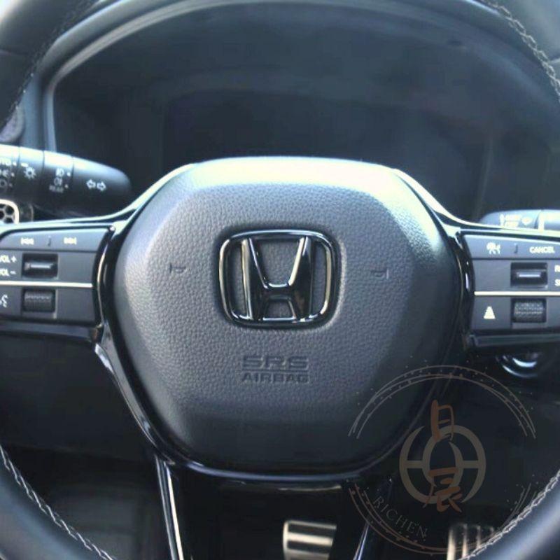 本田 方向盤車標飾蓋 黑化 車標貼 車標 卡夢 碳纖 配件 改裝 CRV HRV FIT CIVIC ODYSSEY-細節圖4