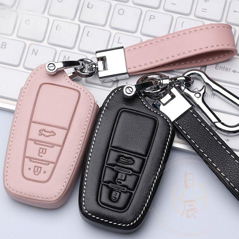 汽車鑰匙扣手繩套件 真皮手繩 鑰匙圈 掛繩 鑰匙皮套 鑰匙套 鑰匙包 RAV4 CROSS ALTIS CRV HRV-細節圖9