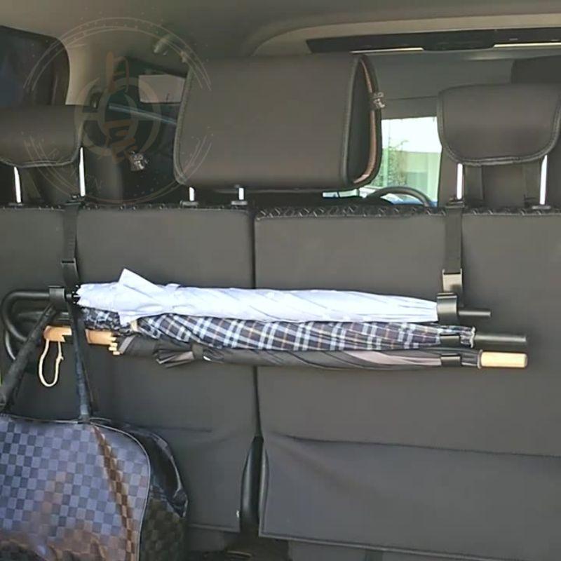 汽車車內掛鉤座椅後背掛鉤多功能後行李箱雨傘固定架車載雨傘收納架-細節圖8