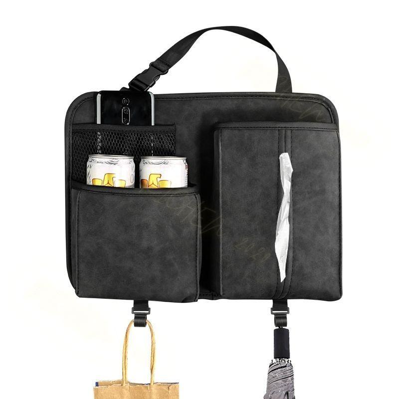 車用 多功能 椅背 收納袋 翻毛皮 面紙盒 衛生紙盒 收納盒 置物盒 收納 掛勾 掛鉤 RAV4 CROSS CRV-細節圖6